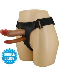 PRETTY LOVE - KEAVEN HARNESS BRIEFS UNIVERSAL and COMFORTABLE DOBLE DILDO