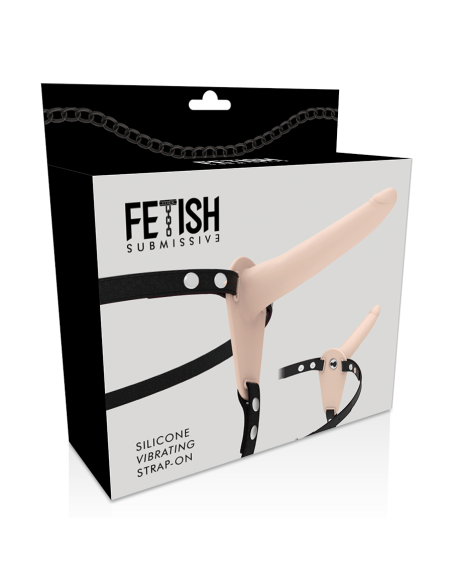 FETISH SUBMISSIVE HARNESS - VIBRADOR SILICONA FLESH 15 CM