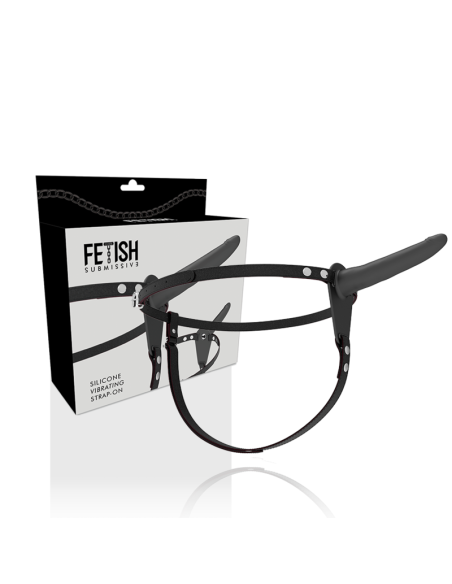 FETISH SUBMISSIVE HARNESS - VIBRADOR SILICONA NEGRO 15 CM