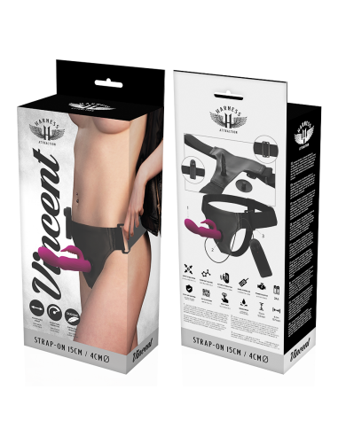 HARNESS ATTRACTION - ARNÉS VIBRADOR RABBIT VINCENT 15 CM -O- 4 CM