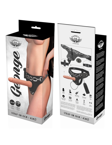 HARNESS ATTRACTION - ARNÉS GEORGE REALÍSTICO VIBRADOR 19 CM -O- 4 CM