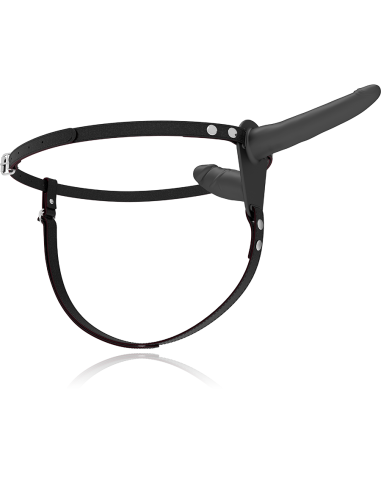 FETISH SUBMISSIVE HARNESS - DOBLE PENETRACIÓN VIBRADOR NEGRO