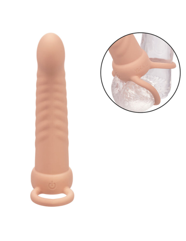 CALEXOTICS - MAXX DOBLE PENETRADOR ACANALADO 10 VIBRACIONES NATURAL