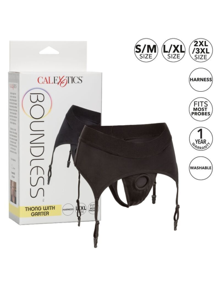 CALEXOTICS - BOUNDLESS ARNÉS TANGA CON LIGUERO L-XL