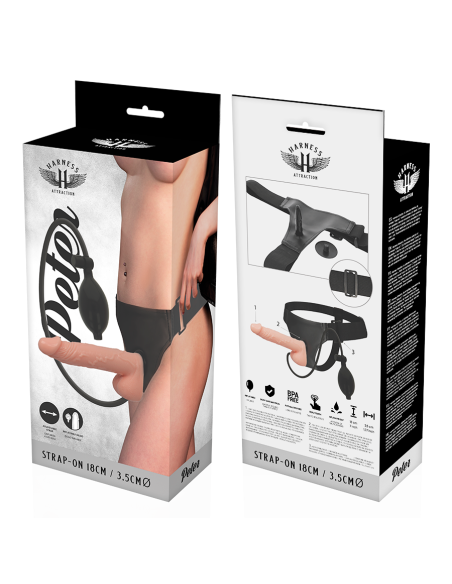HARNESS ATTRACTION - ARNÉS PETER CON PENE HINCHABLE 18 CM -O- 3.5 CM