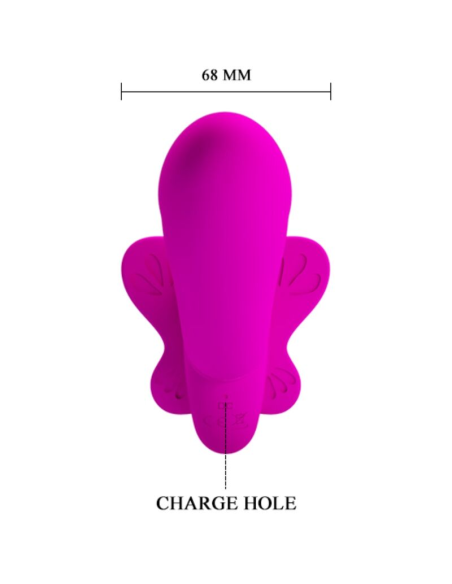 PRETTY LOVE - VALERIE VIBRADOR DOBLE STRAP-ON 12 VIBRACIONES MORADO