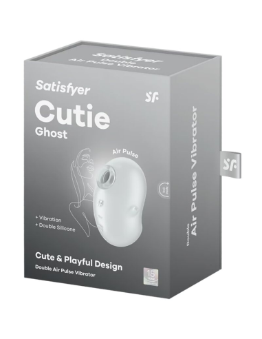 SATISFYER - CUTIE GHOST VIBRADOR LAY-ON BLANCO