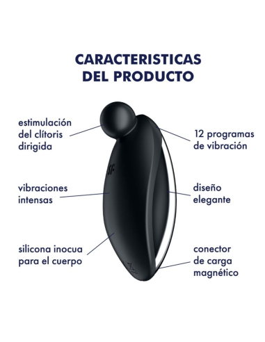 SATISFYER - SPOT ON 2 VIBRADOR LAY-ON NEGRO