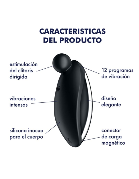 SATISFYER - SPOT ON 2 VIBRADOR LAY-ON NEGRO