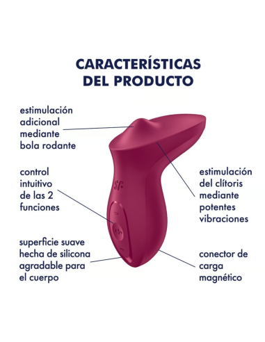 SATISFYER - EXCITERRR VIBRADOR LAY-ON CLÍTORIS FUCSIA