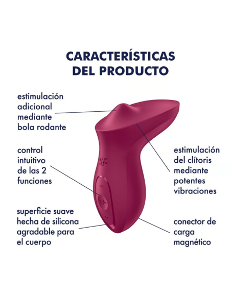 SATISFYER - EXCITERRR VIBRADOR LAY-ON CLÍTORIS FUCSIA