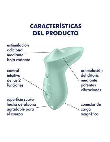 SATISFYER - EXCITERRR VIBRADOR LAY-ON CLÍTORIS MENTA