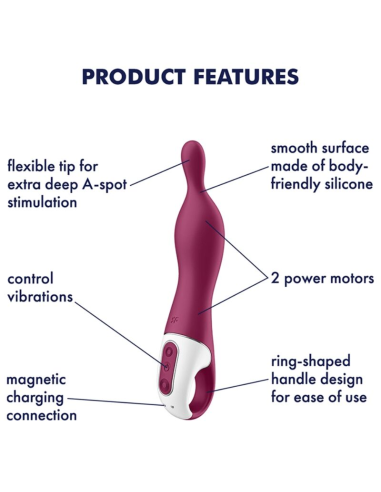 SATISFYER - AMAZING 1 VIBRADOR PUNTO A BERRY