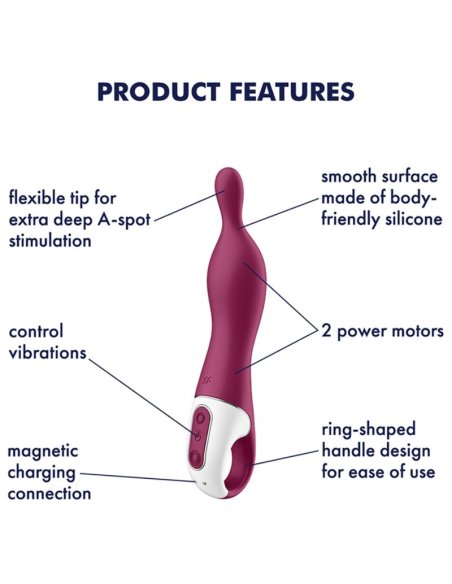 SATISFYER - AMAZING 1 VIBRADOR PUNTO A BERRY