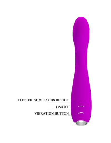 PRETTY LOVE - HECTOR VIBRADOR ELECTROSHOCK RECARGABLE and IMPERMEABLE MORADO