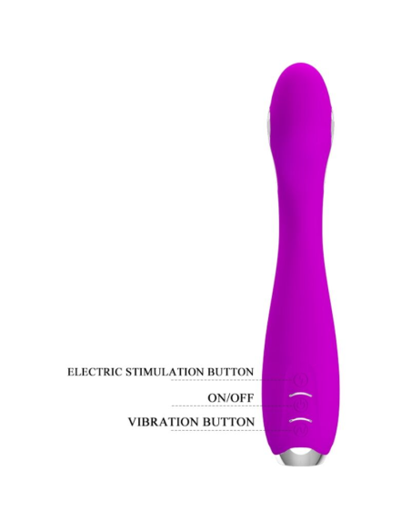 PRETTY LOVE - HECTOR VIBRADOR ELECTROSHOCK RECARGABLE and IMPERMEABLE MORADO