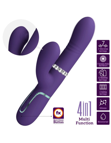 PRETTY LOVE - VIBRADOR PUNTO G MULTIFUNCIÓN MORADO