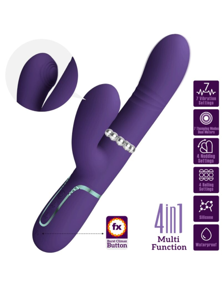 PRETTY LOVE - VIBRADOR PUNTO G MULTIFUNCIÓN MORADO