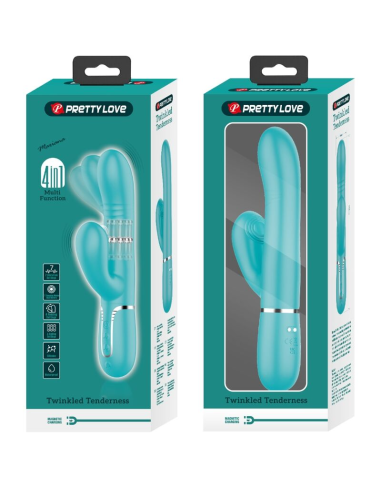 PRETTY LOVE - VIBRADOR PUNTO G MULTIFUNCIÓN VERDE AGUA