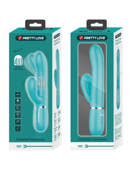 PRETTY LOVE - VIBRADOR PUNTO G MULTIFUNCIÓN VERDE AGUA