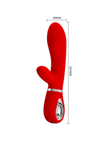 PRETTY LOVE - THOMAS VIBRADOR PUNTO G MULTIFUNCIÓN ROJO