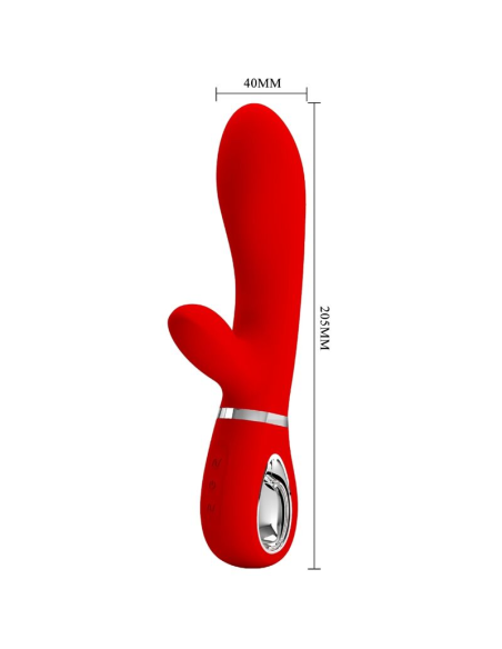 PRETTY LOVE - THOMAS VIBRADOR PUNTO G MULTIFUNCIÓN ROJO