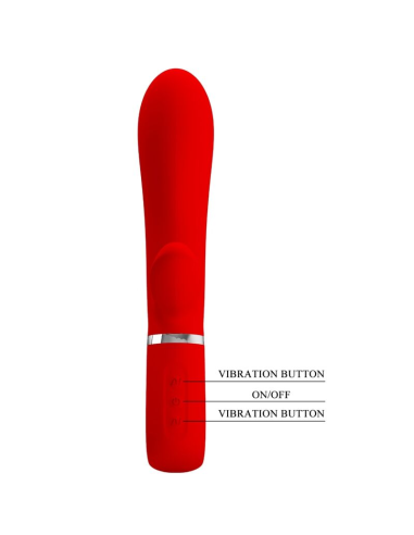 PRETTY LOVE - THOMAS VIBRADOR PUNTO G MULTIFUNCIÓN ROJO