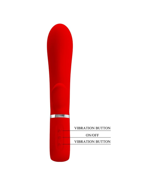 PRETTY LOVE - THOMAS VIBRADOR PUNTO G MULTIFUNCIÓN ROJO