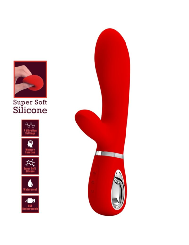 PRETTY LOVE - THOMAS VIBRADOR PUNTO G MULTIFUNCIÓN ROJO