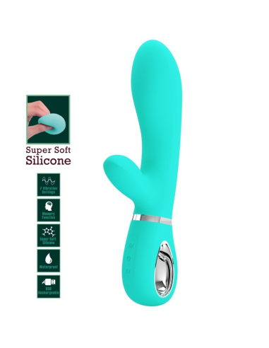 PRETTY LOVE - THOMAS VIBRADOR PUNTO G MULTIFUNCIÓN VERDE AGUA