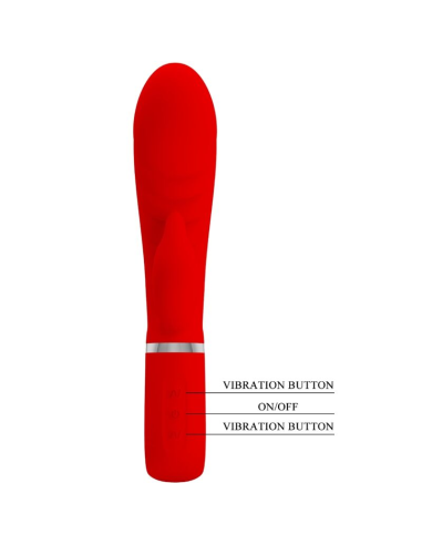 PRETTY LOVE - PRESCOTT VIBRADOR PUNTO G MULTIFUNCIÓN ROJO