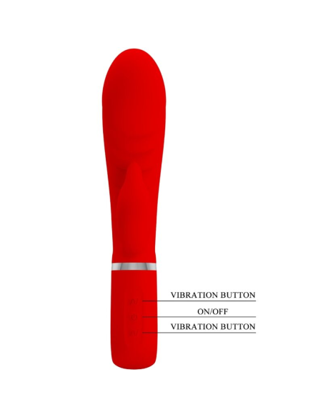 PRETTY LOVE - PRESCOTT VIBRADOR PUNTO G MULTIFUNCIÓN ROJO