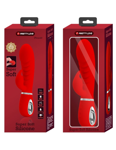 PRETTY LOVE - PRESCOTT VIBRADOR PUNTO G MULTIFUNCIÓN ROJO