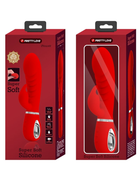 PRETTY LOVE - PRESCOTT VIBRADOR PUNTO G MULTIFUNCIÓN ROJO