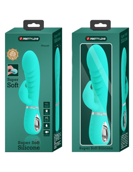 PRETTY LOVE - PRESCOTT VIBRADOR PUNTO G MULTIFUNCIÓN VERDE AGUA