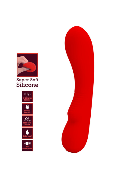 PRETTY LOVE - PRESCOTT VIBRADOR RECARGABLE ROJO