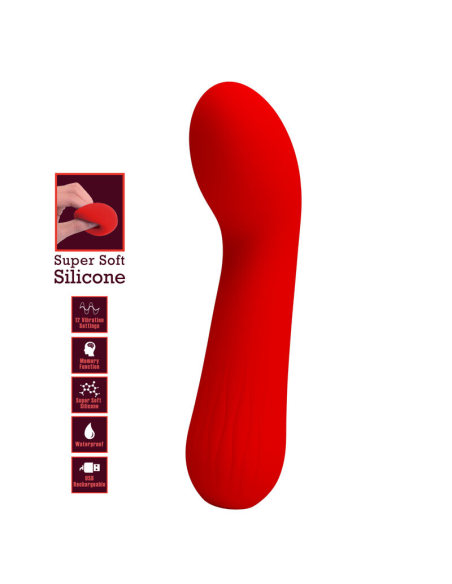 PRETTY LOVE - FAUN VIBRADOR RECARGABLE ROJO