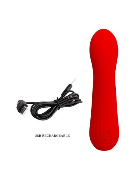 PRETTY LOVE - FAUN VIBRADOR RECARGABLE ROJO