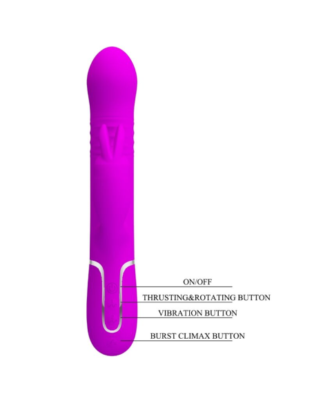 PRETTY LOVE - VIBRADOR COALE RABBIT PERLAS VIOLETA