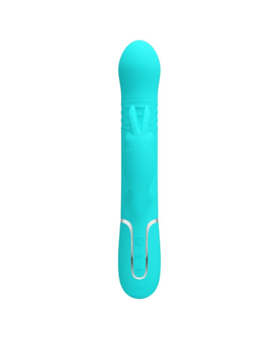 PRETTY LOVE - VIBRADOR COALE RABBIT PERLAS VERDE AGUA
