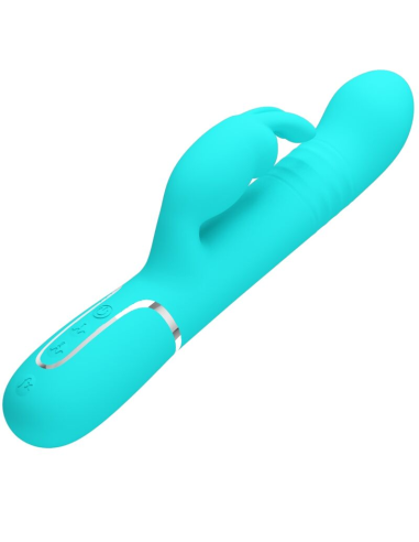 PRETTY LOVE - VIBRADOR COALE RABBIT PERLAS VERDE AGUA