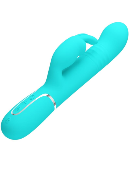 PRETTY LOVE - VIBRADOR COALE RABBIT PERLAS VERDE AGUA