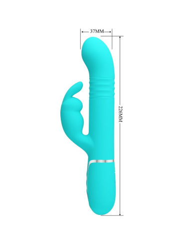 PRETTY LOVE - VIBRADOR COALE RABBIT PERLAS VERDE AGUA