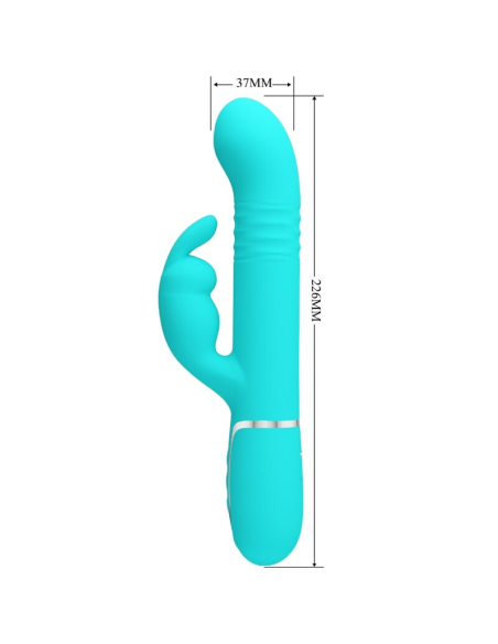 PRETTY LOVE - VIBRADOR COALE RABBIT PERLAS VERDE AGUA