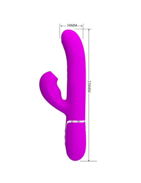 PRETTY LOVE - PERLITA VIBRADOR PUNTO G 3 EN 1 MULTIFUNCIÓN VIOETA