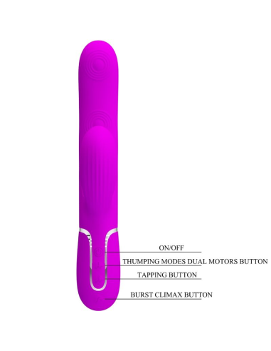 PRETTY LOVE - PERLITA VIBRADOR PUNTO G 3 EN 1 MULTIFUNCIÓN VIOETA