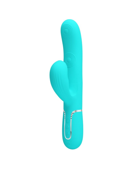 PRETTY LOVE - PERLITA VIBRADOR PUNTO G 3 EN 1 MULTIFUNCIÓN VERDE AGUA