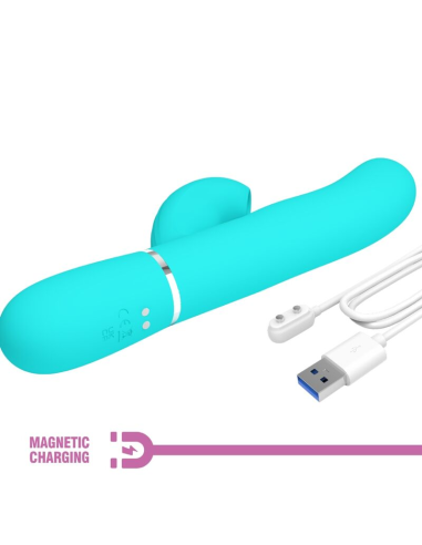 PRETTY LOVE - PERLITA VIBRADOR PUNTO G 3 EN 1 MULTIFUNCIÓN VERDE AGUA