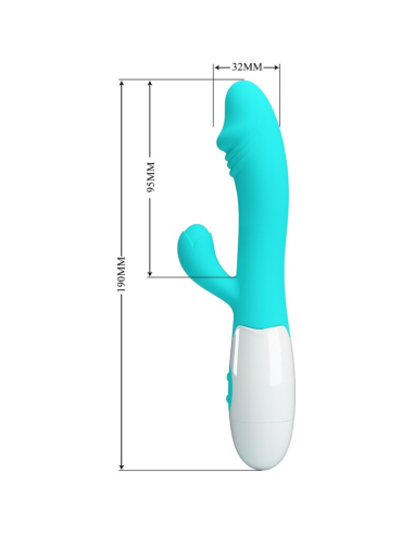 PRETTY LOVE - SNAPPY VIBRADOR PUNTO G VERDE AGUA