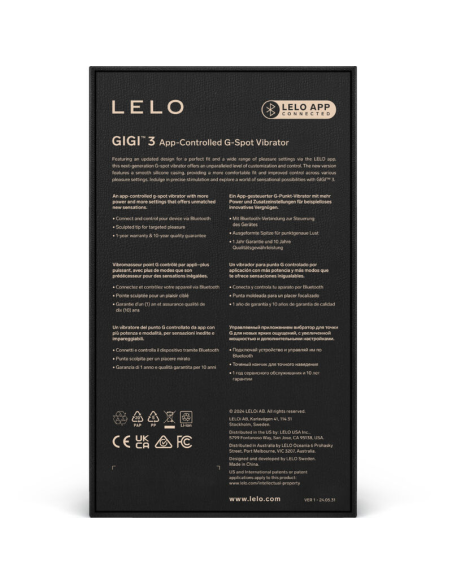 LELO - GIGI 3 VIBRADOR PUNTO G VIOLETA